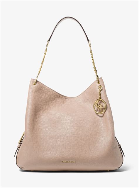 lillie large pebbled leather shoulder bag michael kors|lillie leather bag canada.